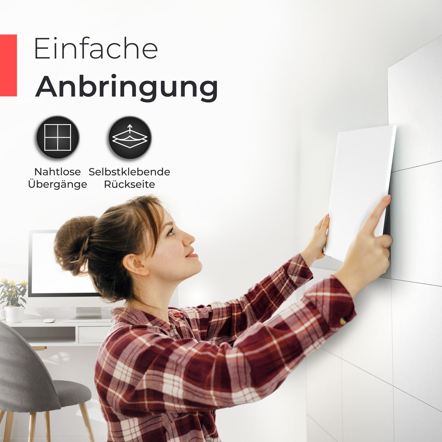 Akustikpaneele Filz - Weiß