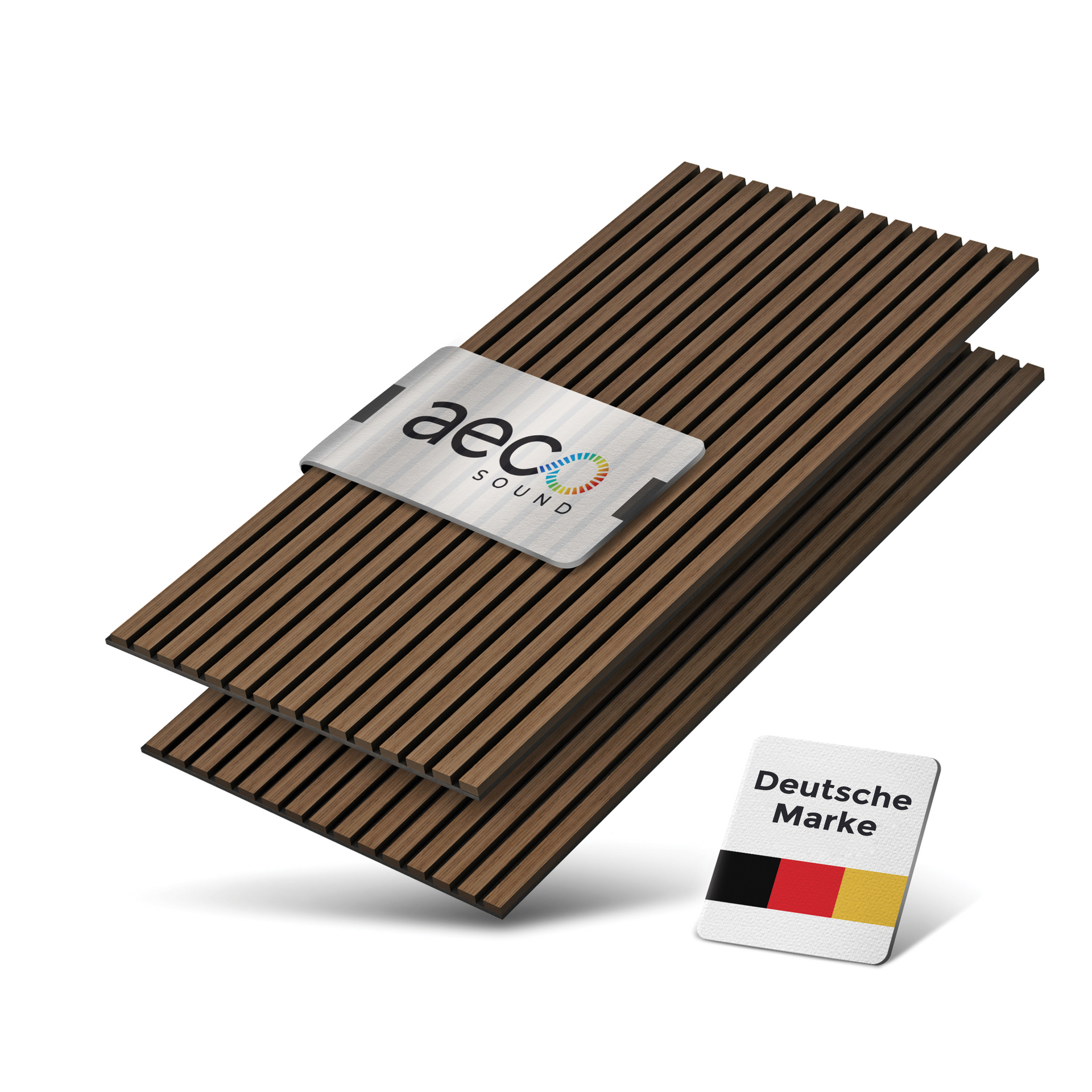 Acoustic panels wood - walnut/black – Aeco Sound®